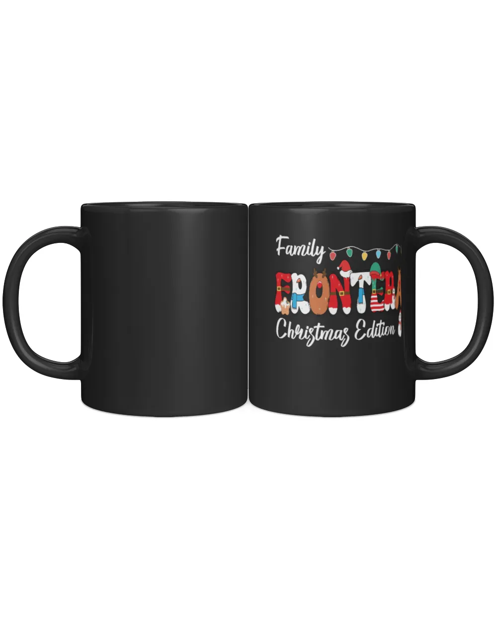 Family FRONTERA Christmas Edition Black Mug black 11oz