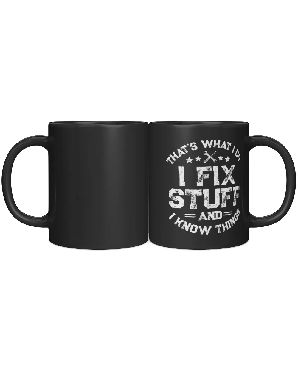 I fix Stuff, funny Black Mug 11oz black 11oz