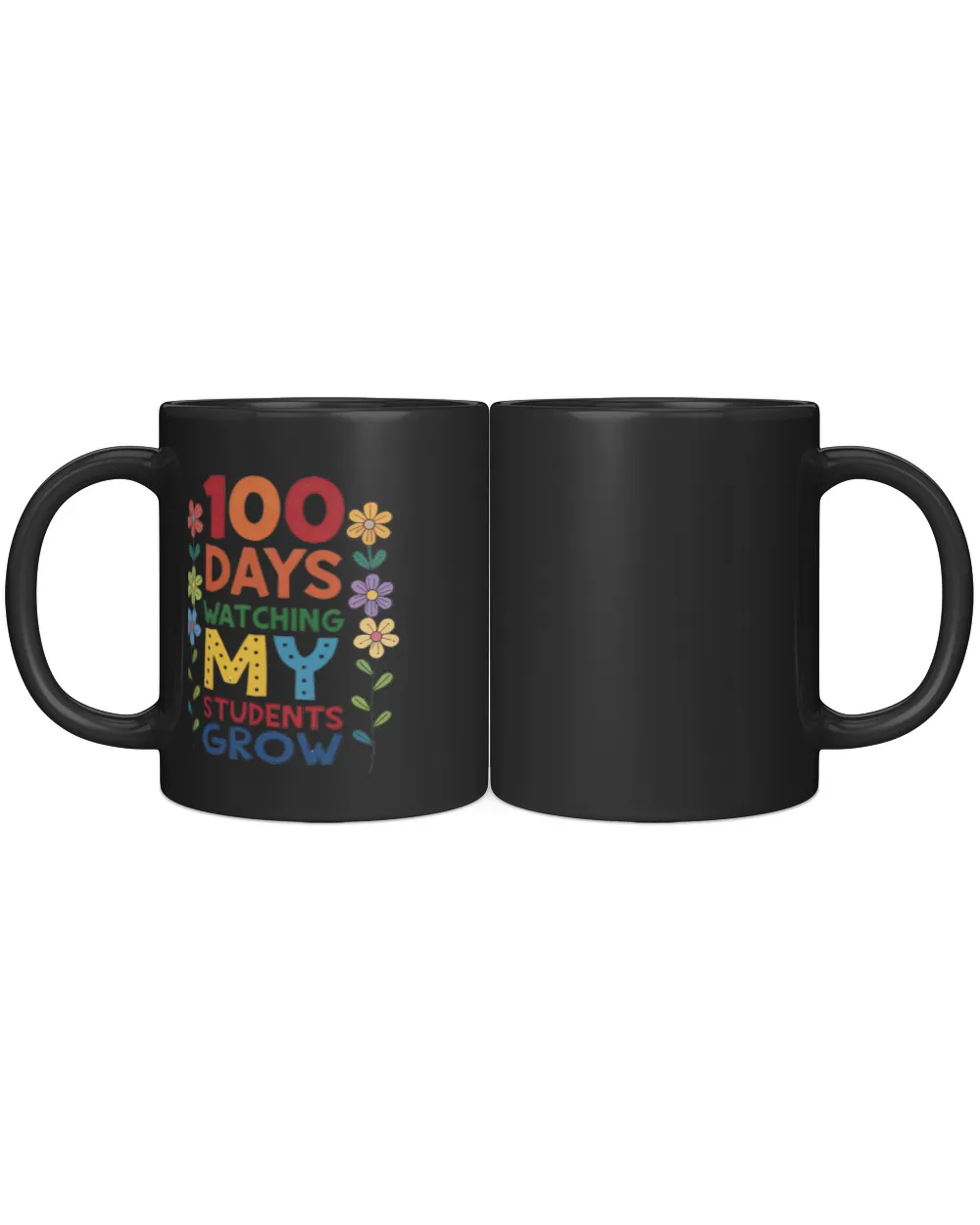 Celebrating 100 Days of Student Growth Black Mug 11oz black 11oz