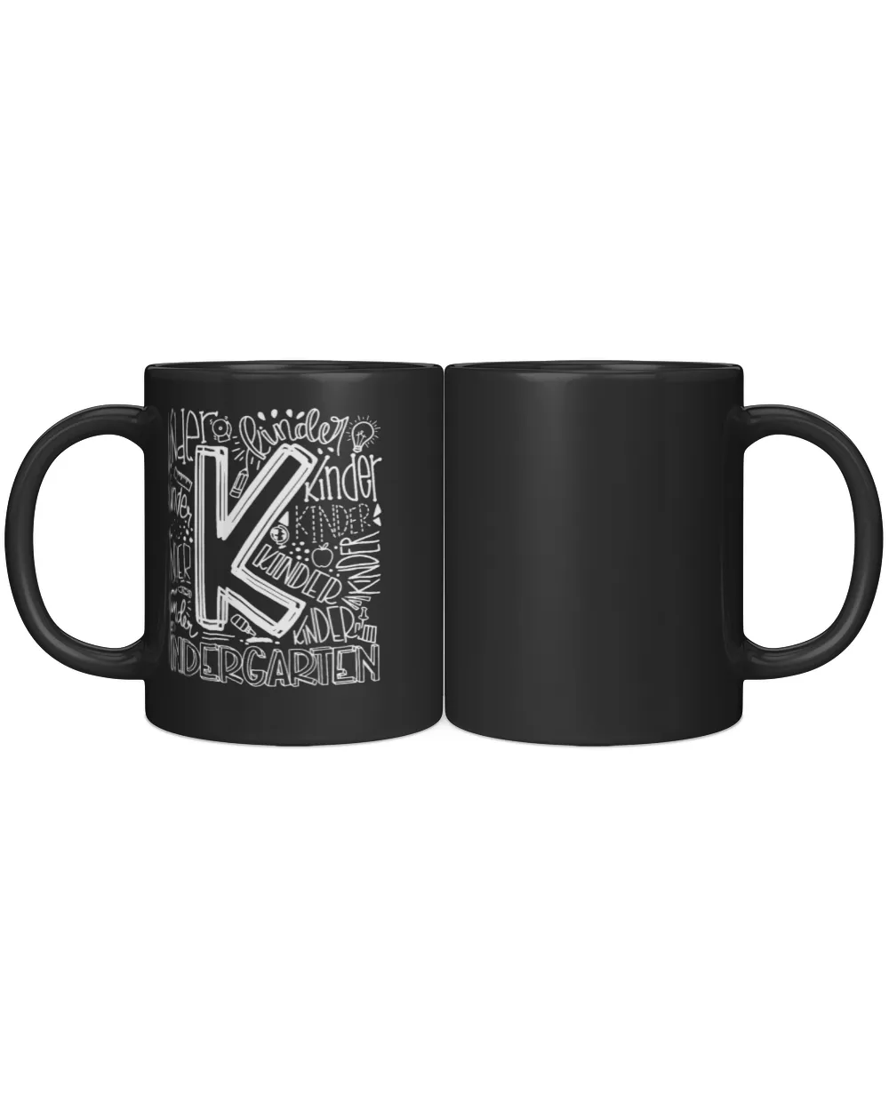 a01  Back To School First Day of School Typography Kindergarten aha280401 iu Black Mug 11oz black 11oz