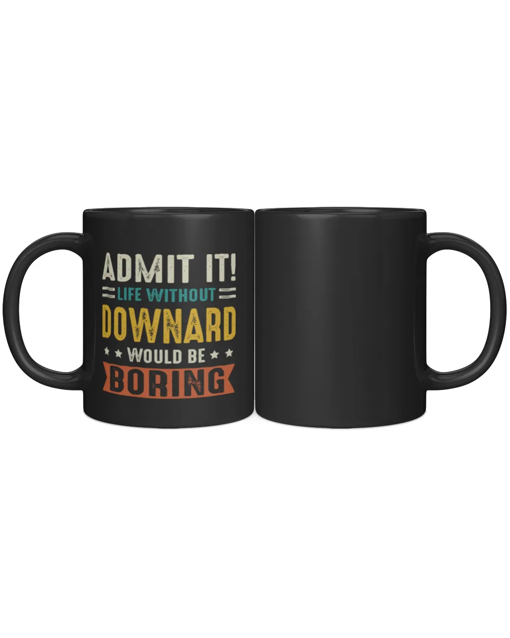 DOWNARD Black Mug black 11oz
