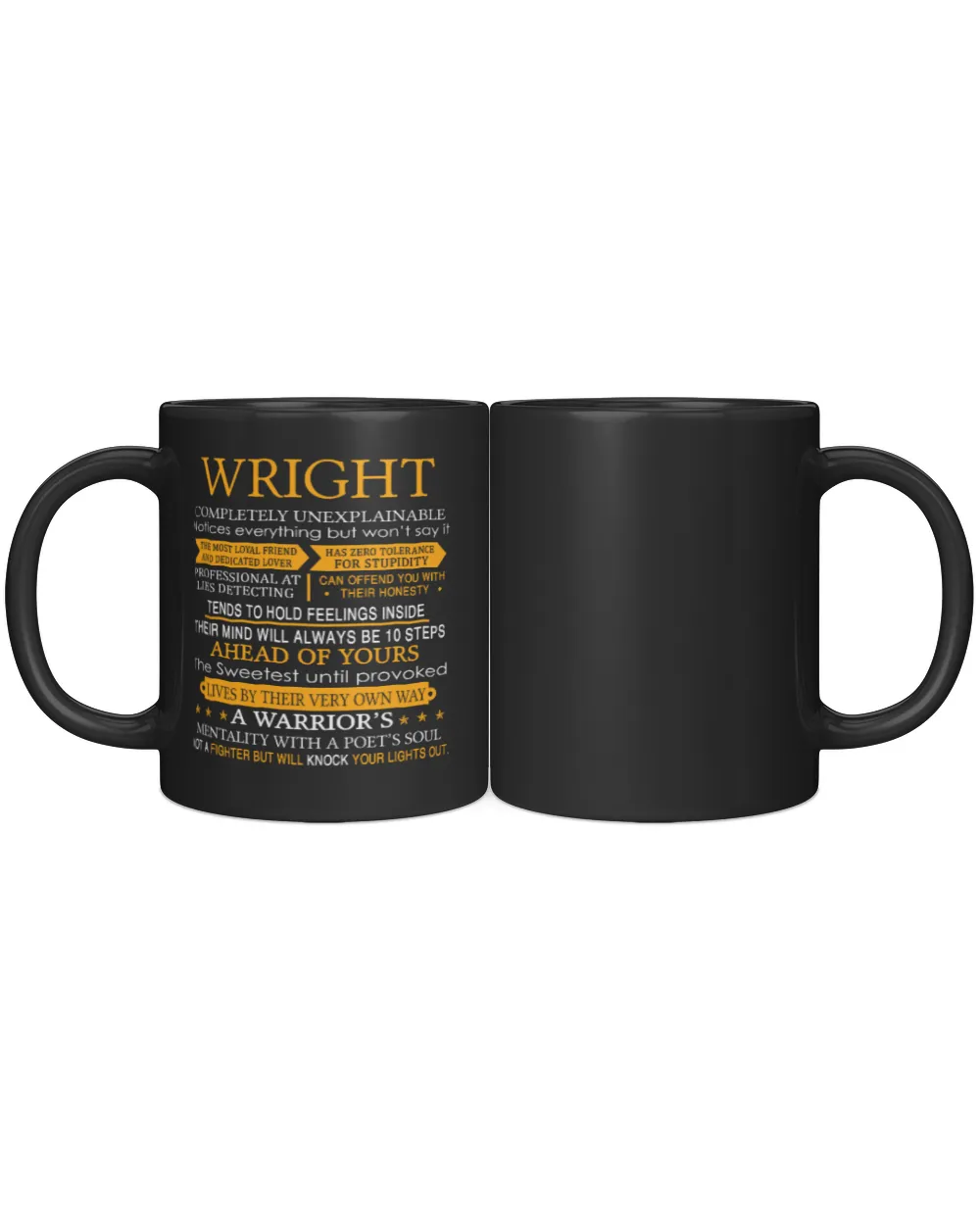 USL-2-Wright Black Mug 11oz black 11oz