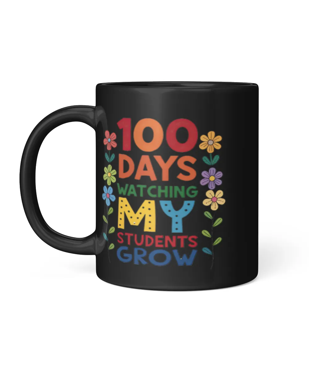 Celebrating 100 Days of Student Growth Black Mug 11oz black 11oz