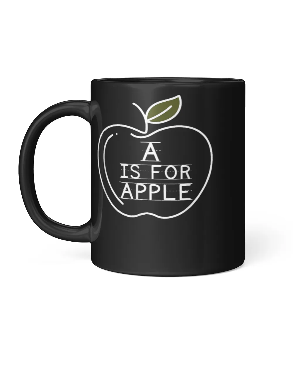 [Kindergarten Teachers]A Is For Apple Pre-K Kindergarten Teacher Student Saying aha280401 Black Mug 11oz black 11oz