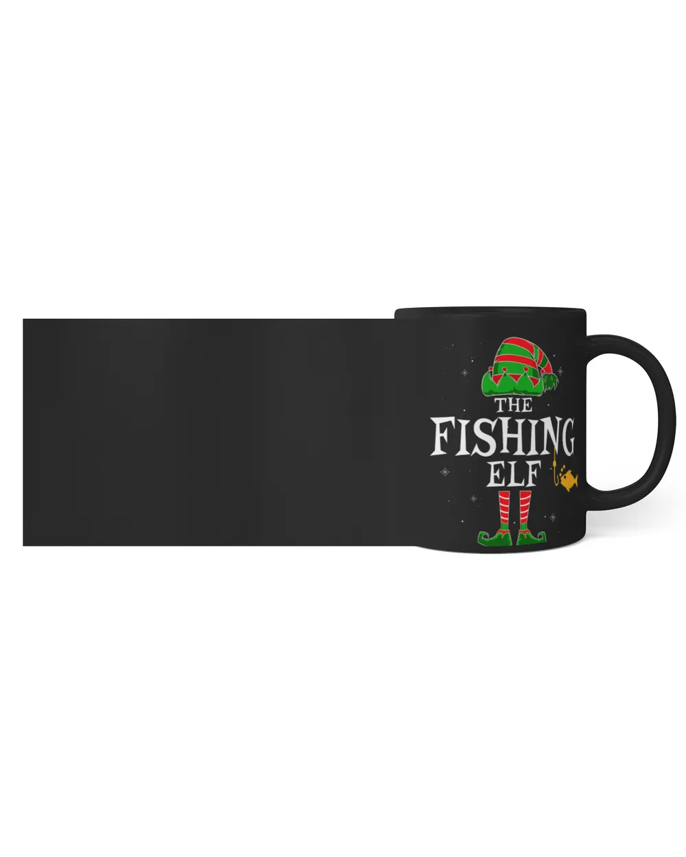 Funny Fishing Christmas (4) Black Mug 11oz black 11oz