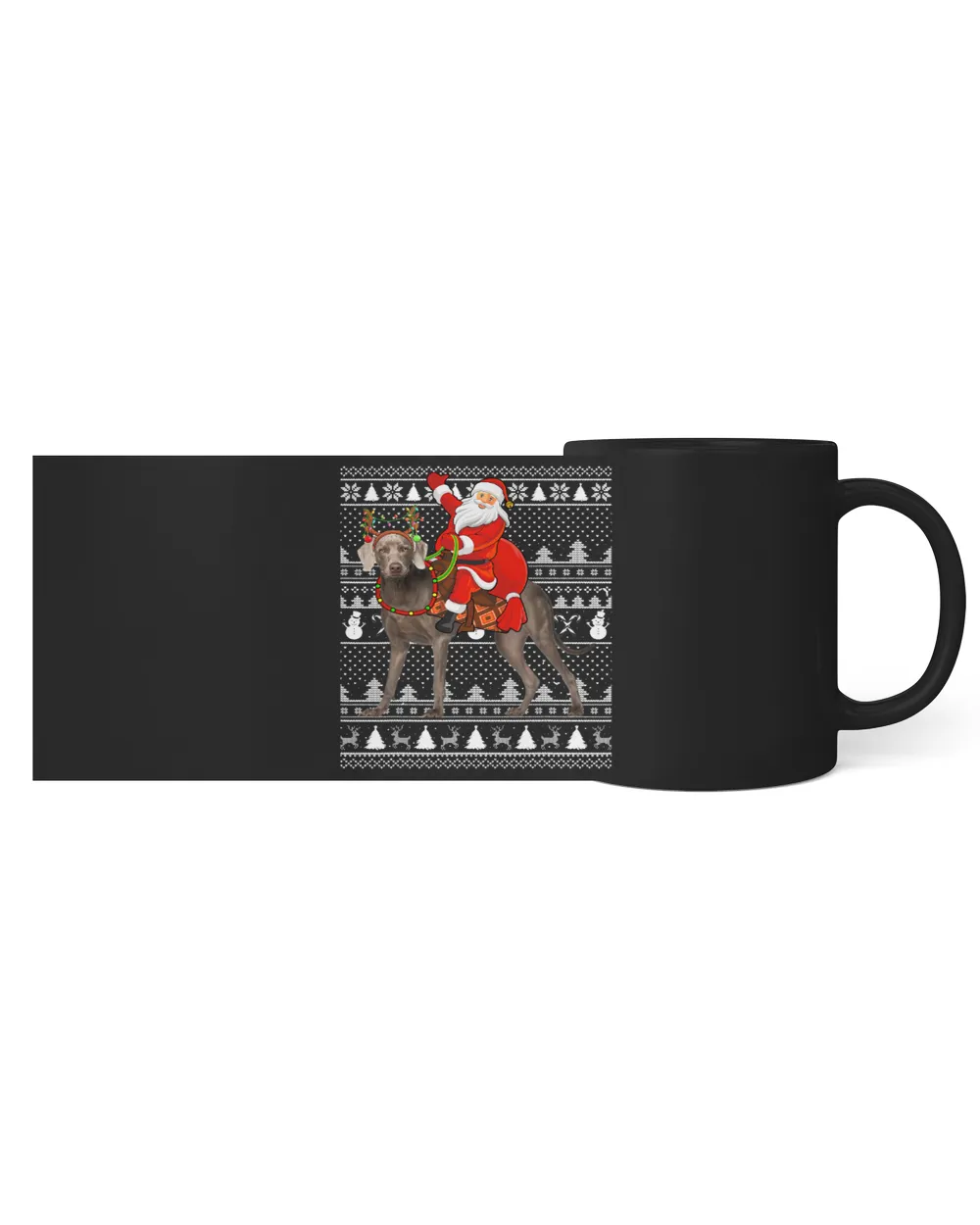 Xmas Holiday Ugly Santa Riding Shiba Inu Dog Christmas
