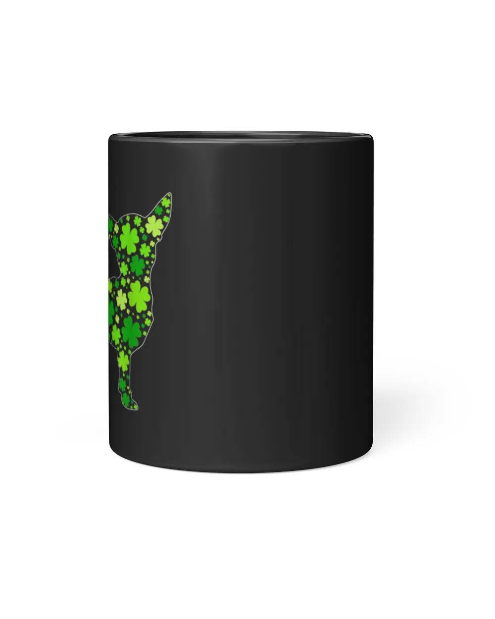Chihuahua Clover Green Black Mug 11oz black 11oz