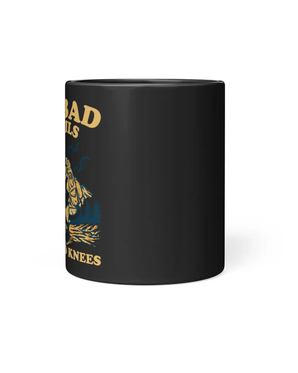 No Bad Trails Just Bad Knees Mug - Hiking ( Hiking Trails )