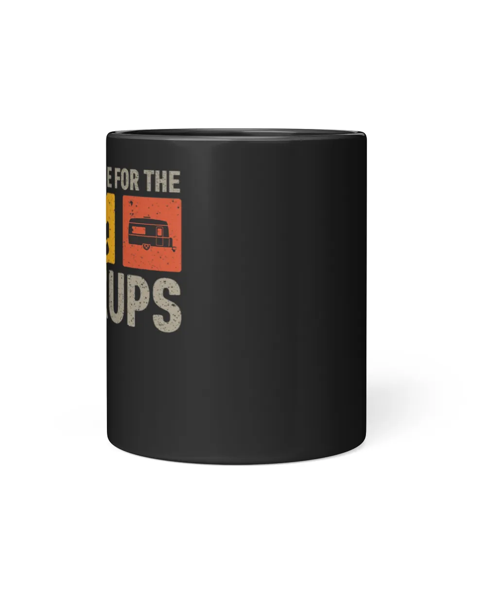 Just here for the hookups Black Mug black 11oz