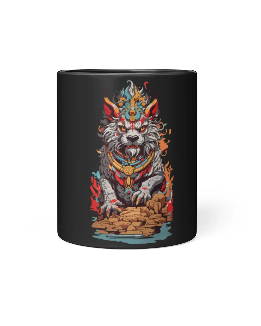 Lion Pet Chinese Asian Temple Lion Guardian Aesthetic Design