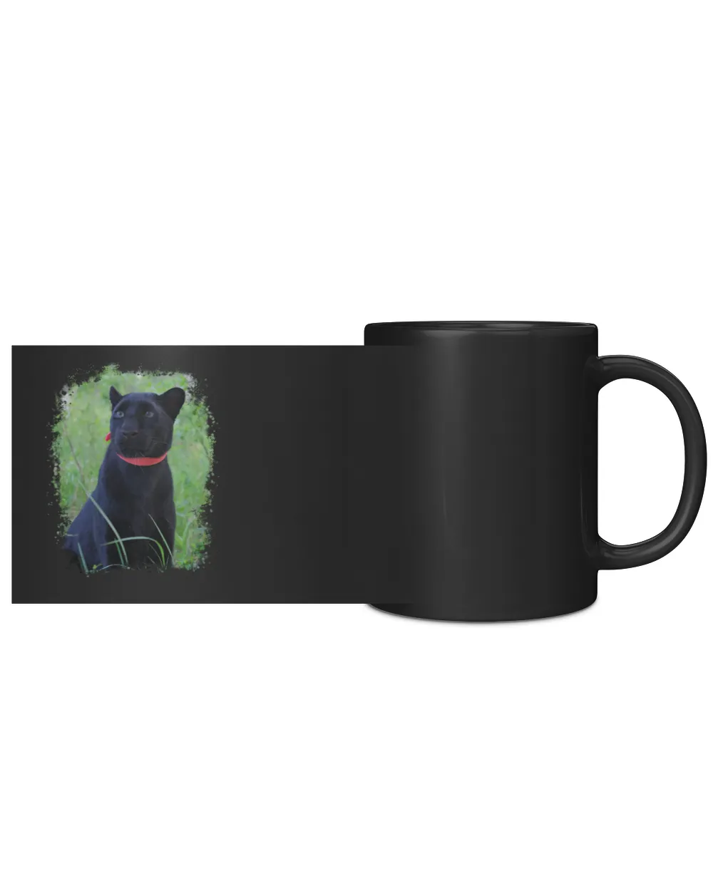 Luna The Pantera in The Forest Black Mug 11oz black 11oz