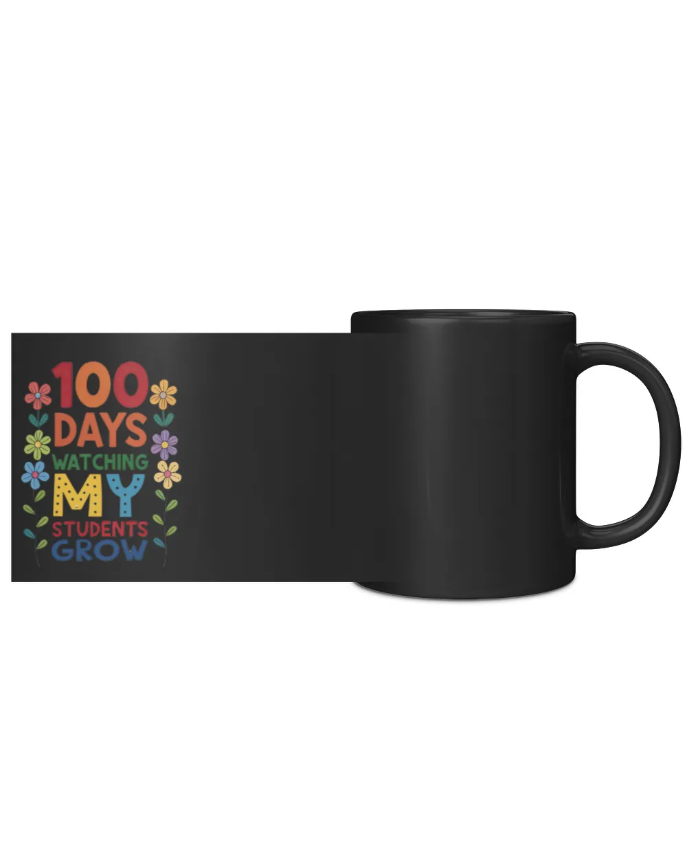 Celebrating 100 Days of Student Growth Black Mug 11oz black 11oz