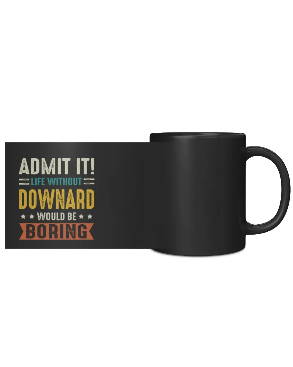 DOWNARD Black Mug black 11oz