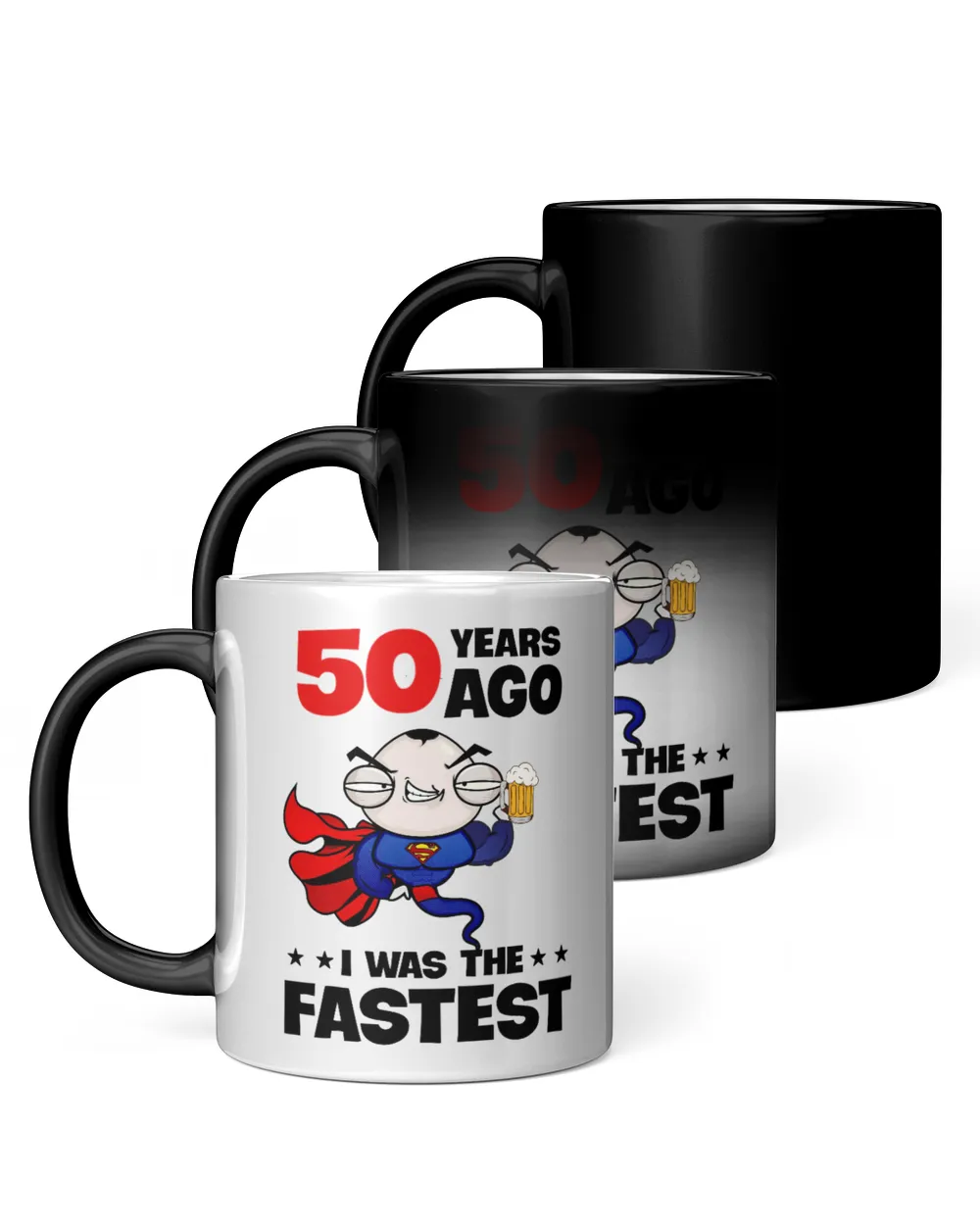 30-40-50 Year Ago I Was The Fastest, Gift for Dad, Father's Day Gift, Birthday Gift Funny Dinosaur Mug, Mug For Dad