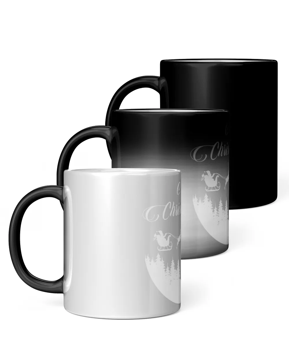 Merry Christmas Family Black Mug 11oz