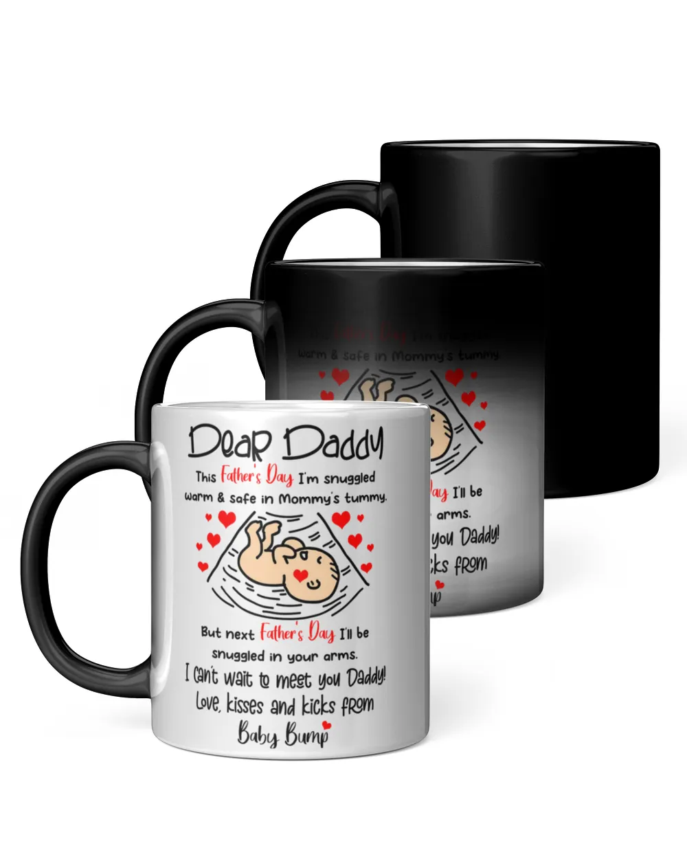 Dear Daddy I Can't Wait To Meet You Father's Day Mug 4