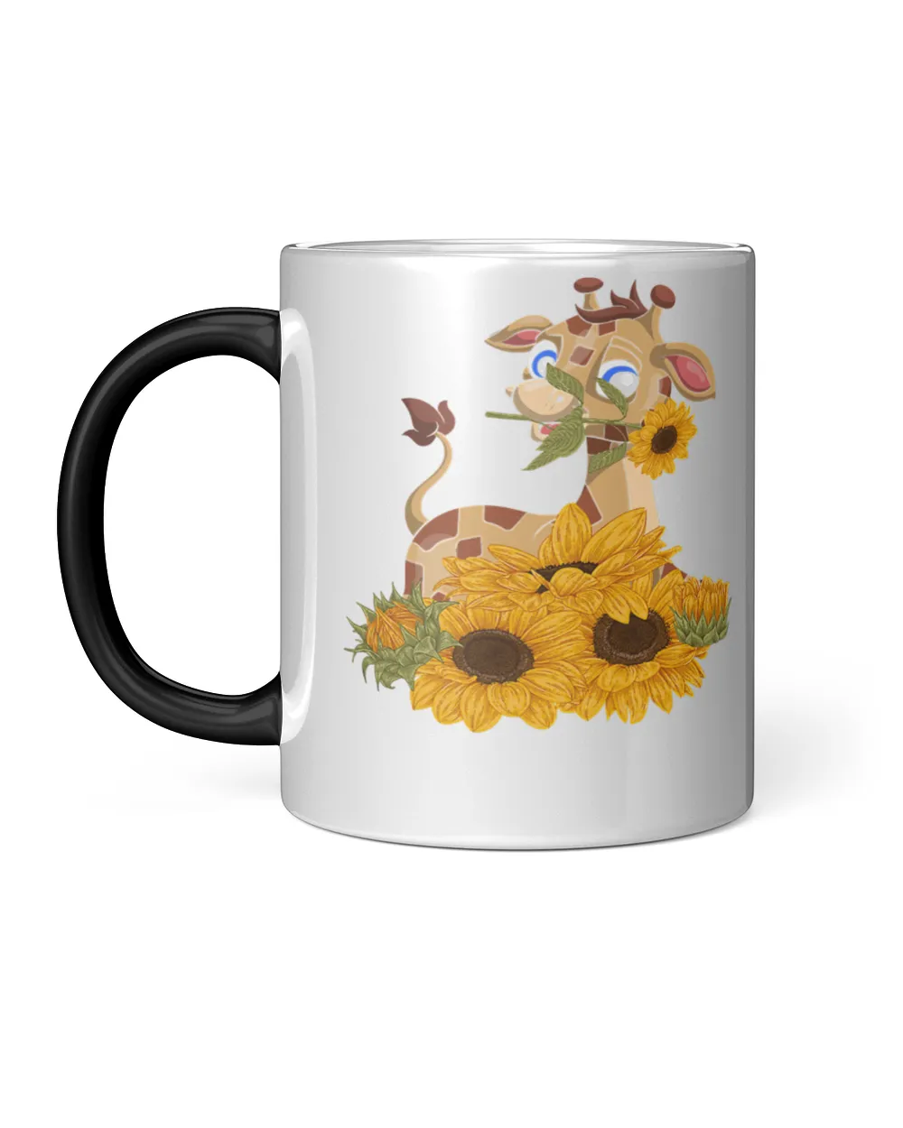 Giraffe Africa Safari Zoo Keeper Cute Animal Sunflower Giraffe 90
