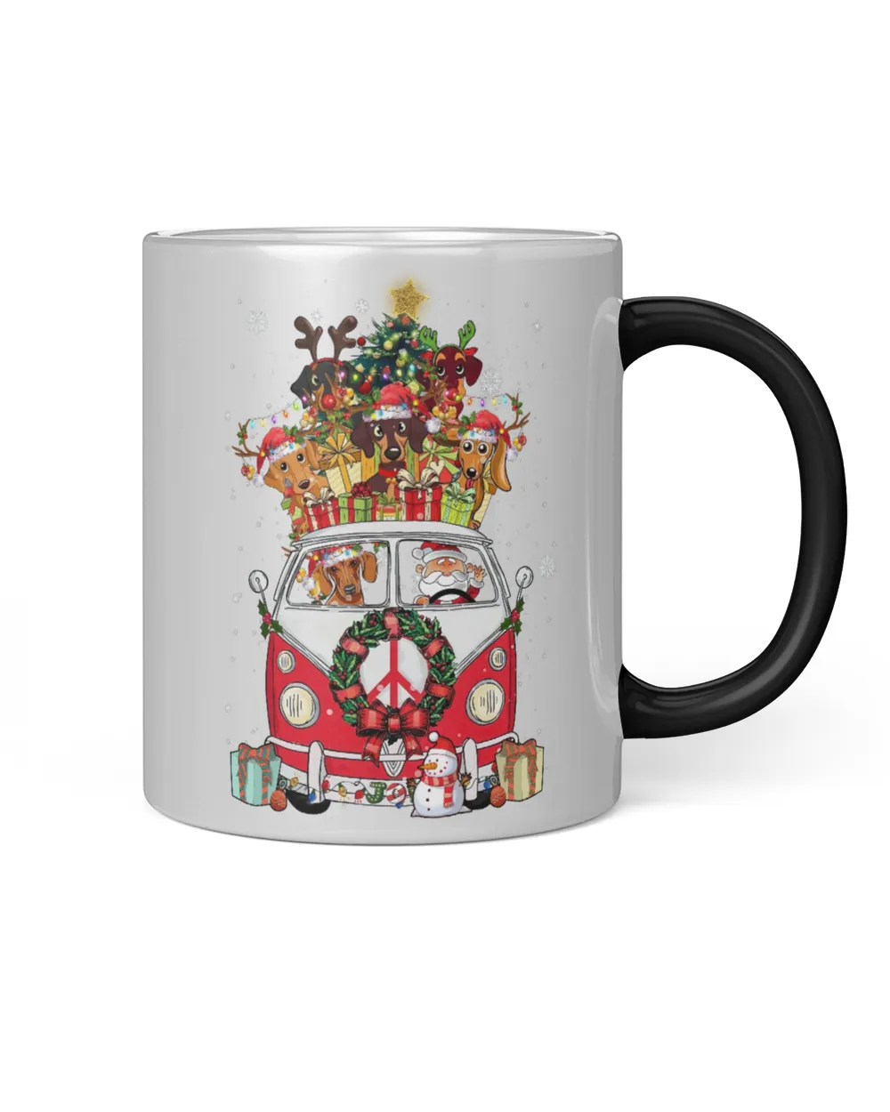 Dachshund Dog Christmas Car Santa Driver Dog Lover