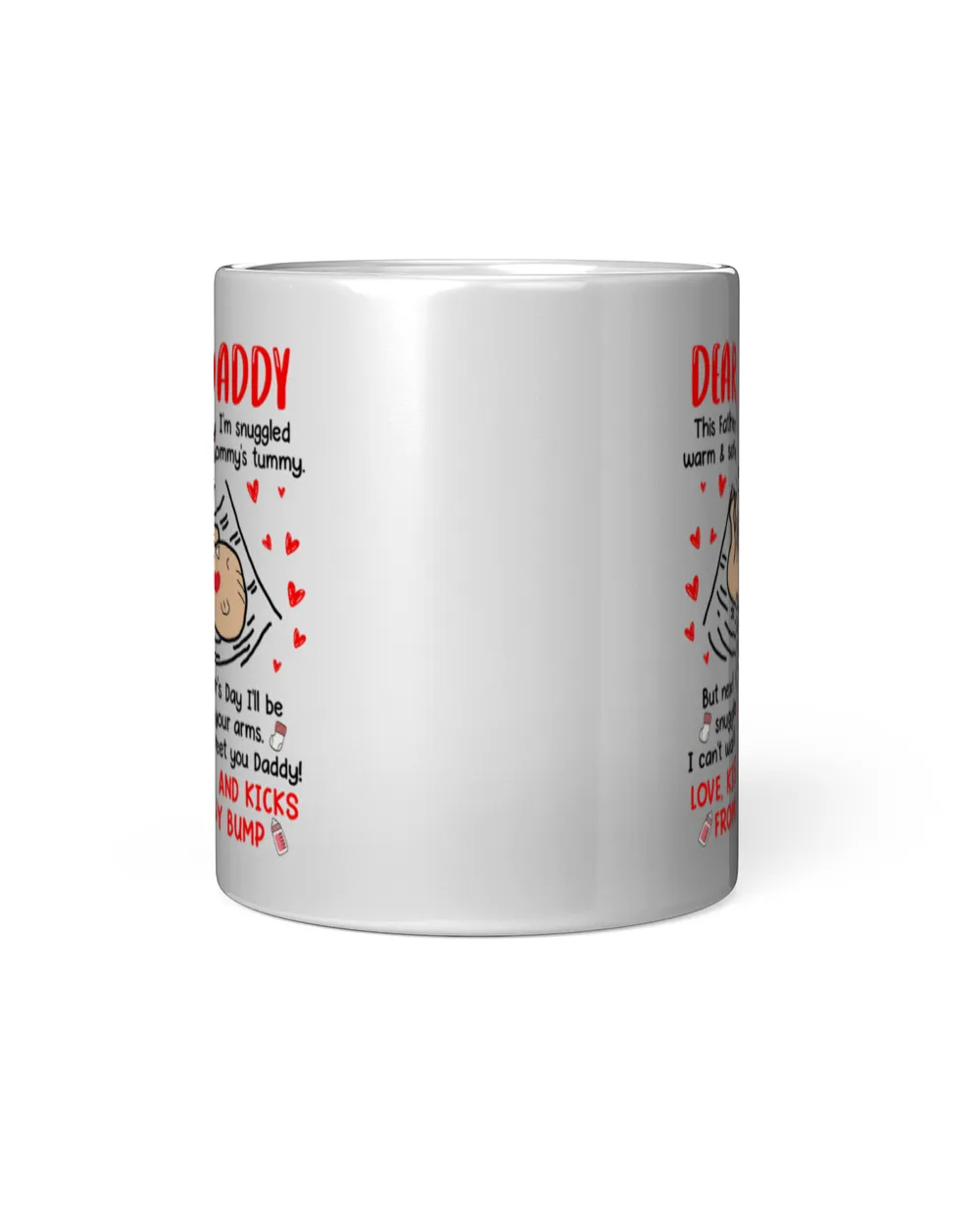 Dear Daddy I Can't Wait To Meet You Father's Day Mug