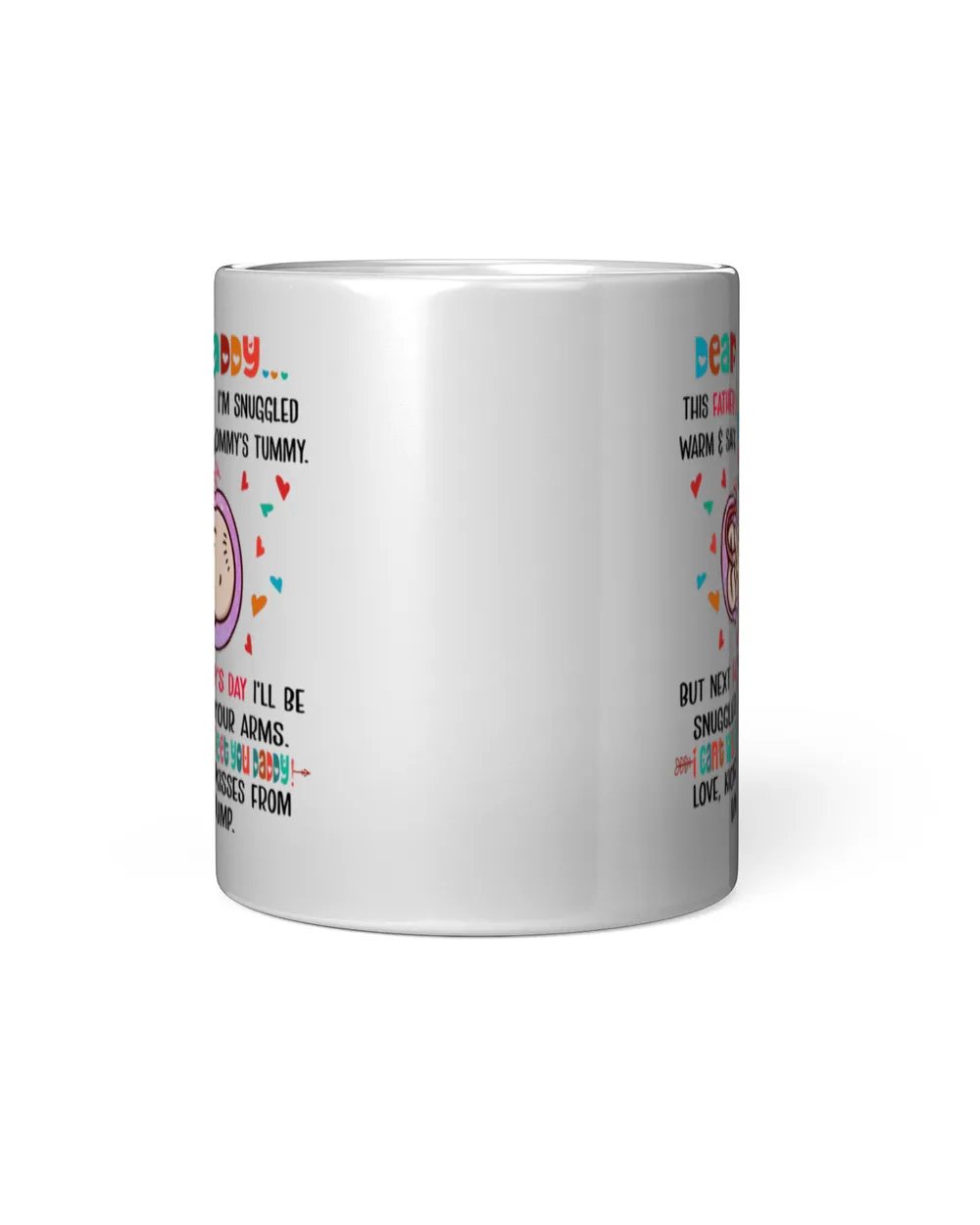 Dear Daddy I Can't Wait To Meet You Father's Day Mug 2