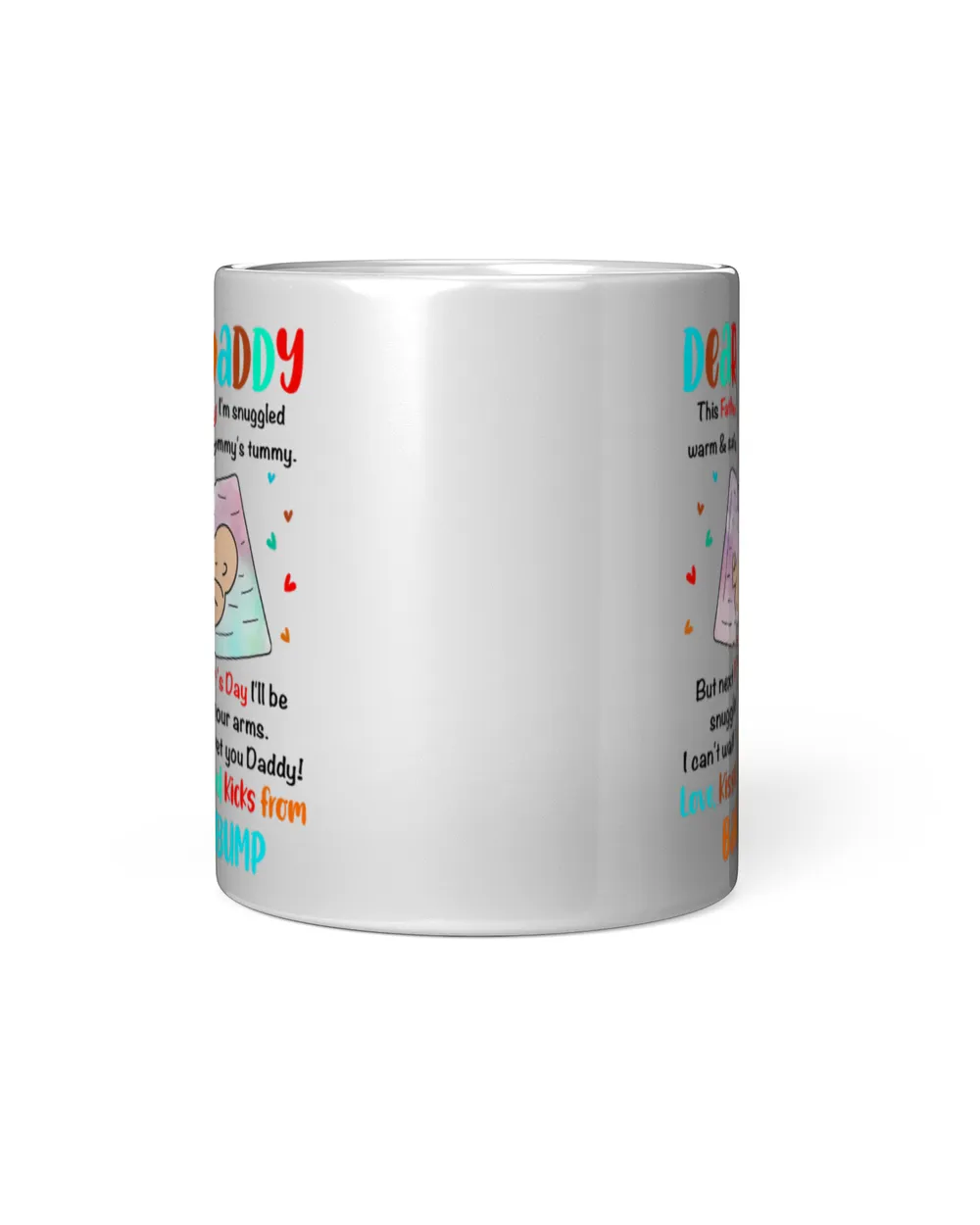 Dear Daddy I Can't Wait To Meet You Father's Day Mug 6