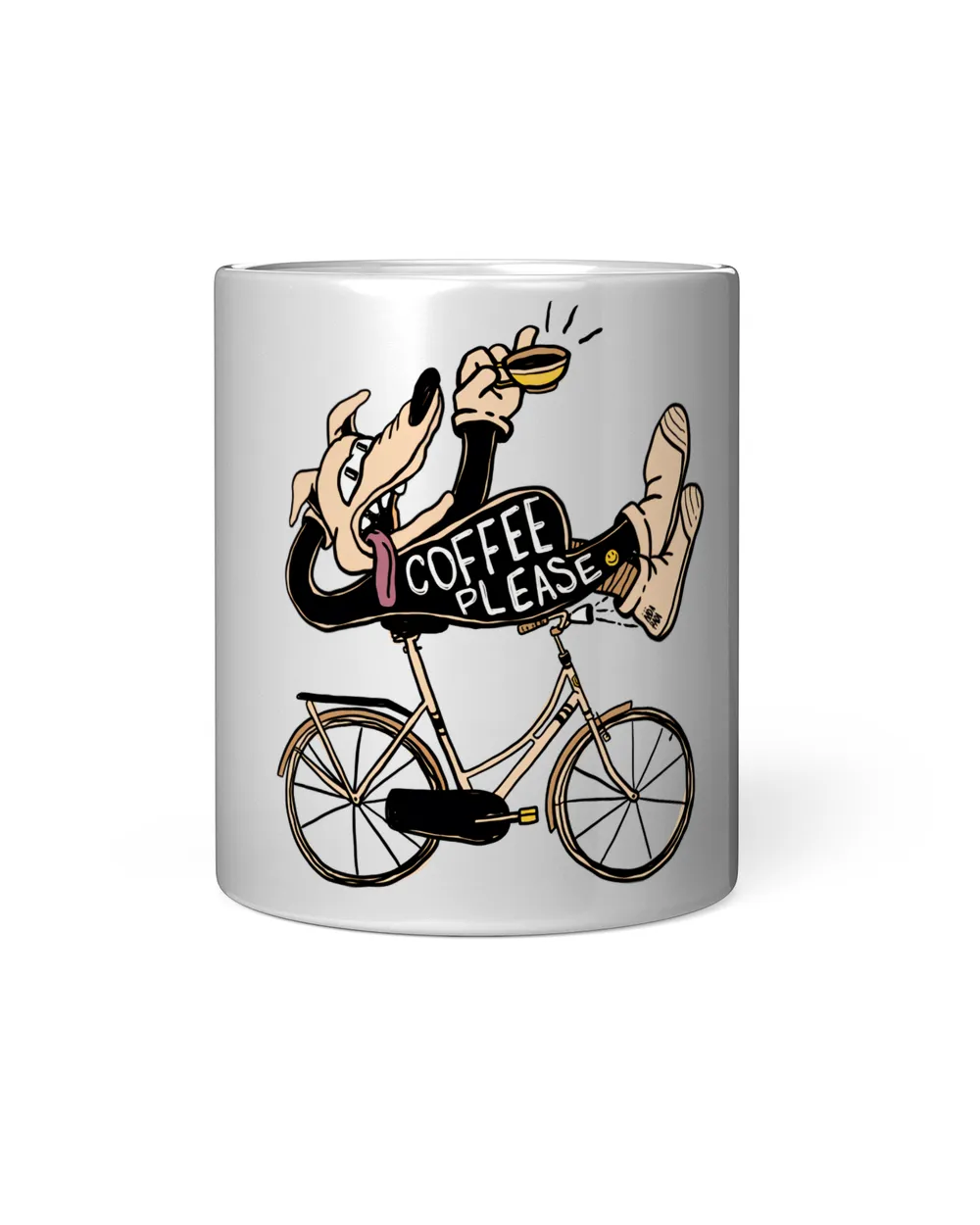 DOG CYCLING AND COFFEE PLEASE T-Shirt