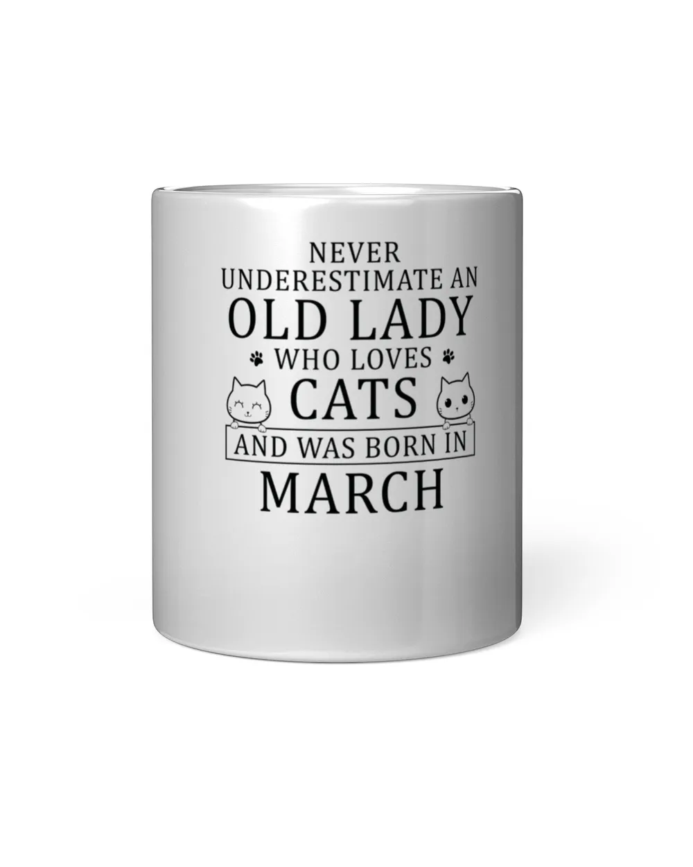 Cat Mom Born In March6858 T-Shirt T-Shirt Magic Mug black 11oz
