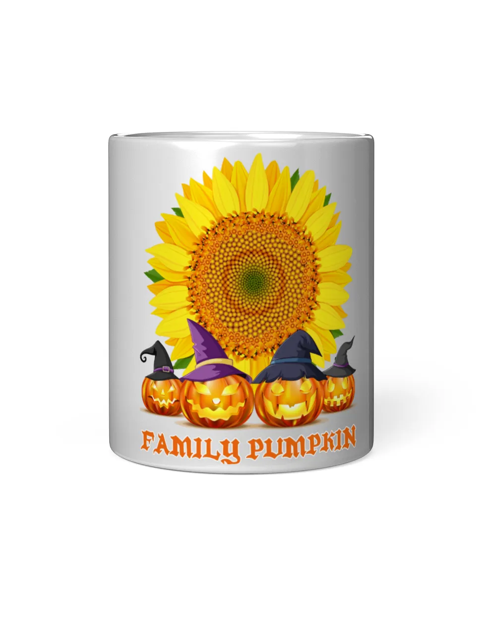 MEMODTEE78 - Halloween Shirt - Sunflower and Witch Family of Pumpkin