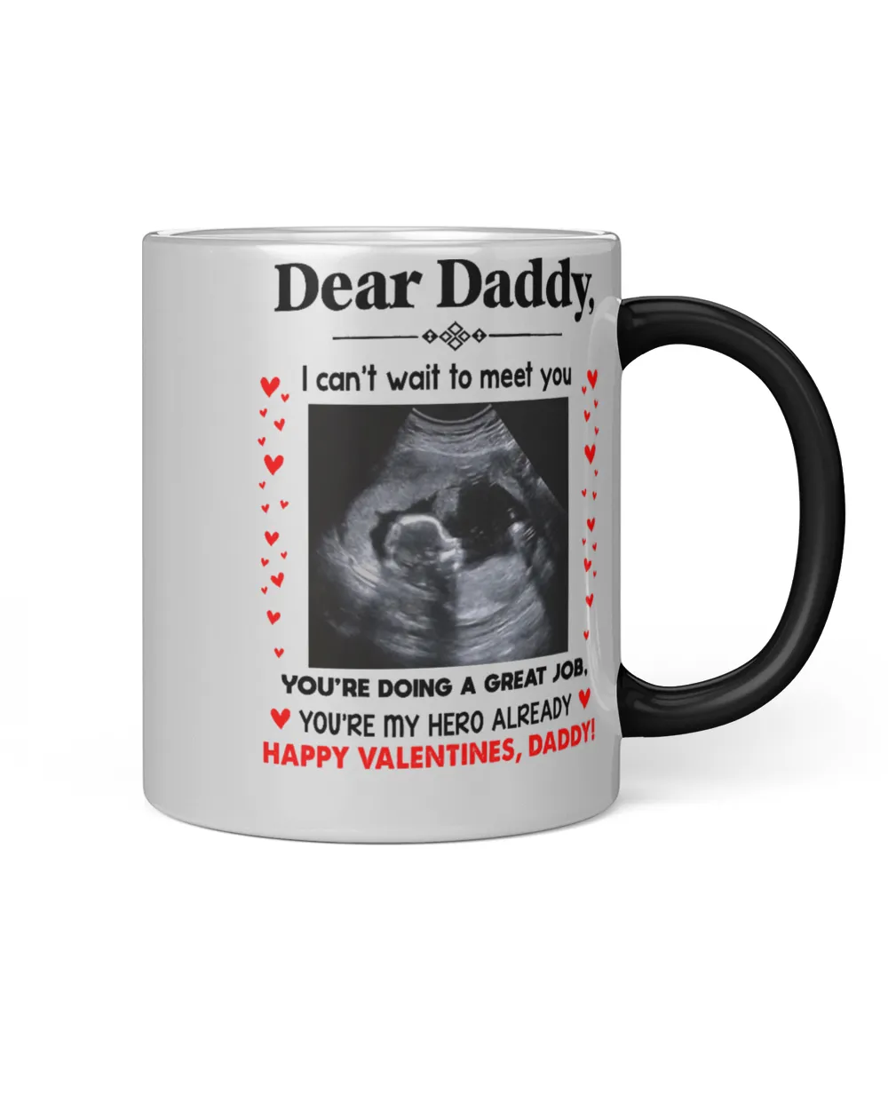 Dear Daddy I Can't Wait To Meet You Valentine's Gift