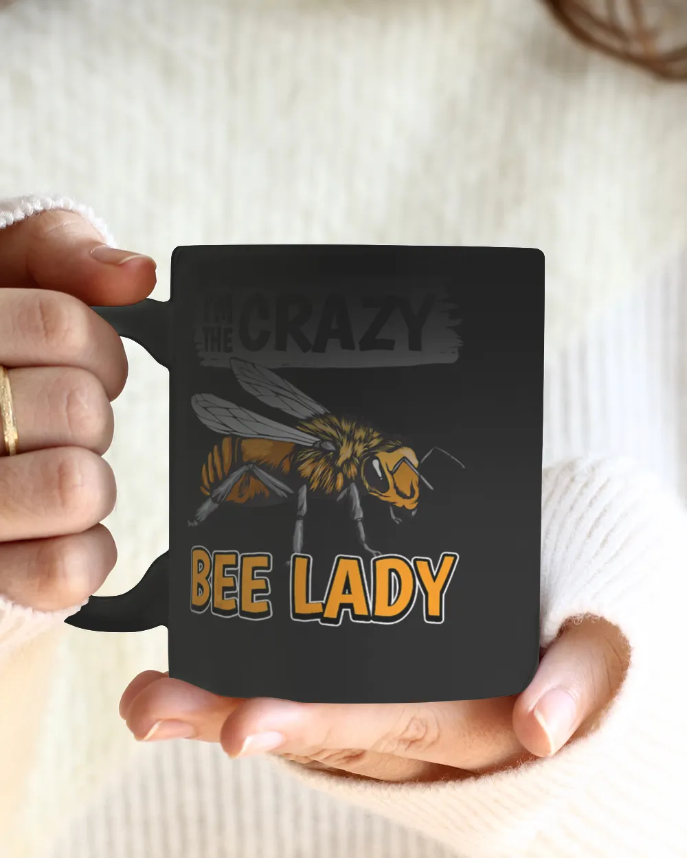 Bee Womens Quote Honey Bee Beekeeper I'm The Crazy Bee Lady Bee 535