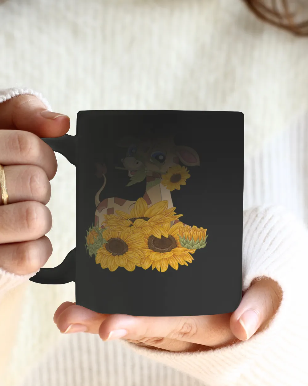 Giraffe Africa Safari Zoo Keeper Cute Animal Sunflower Giraffe 90