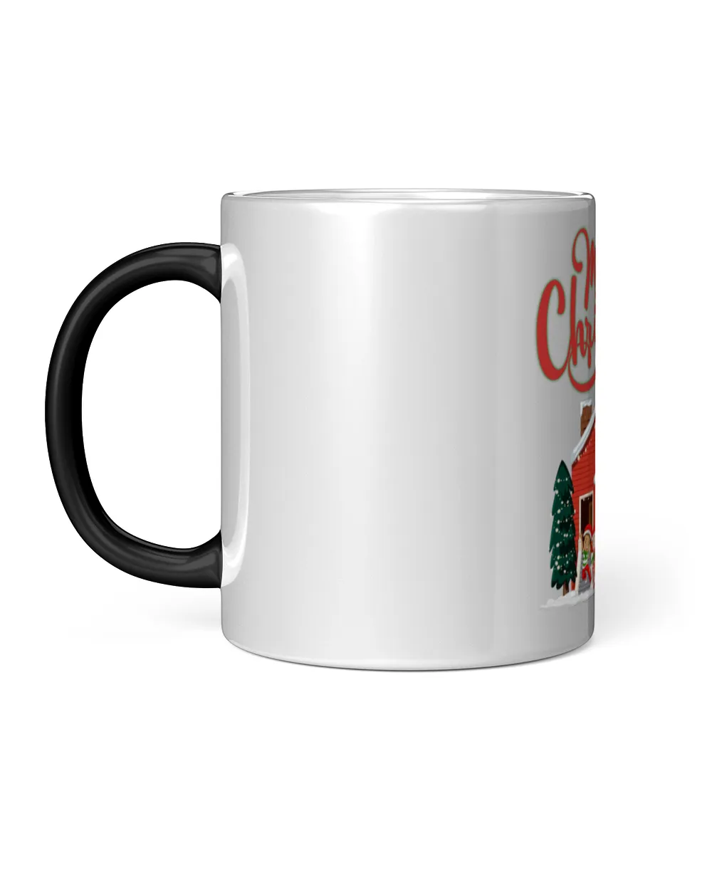Merry Christmas Black Mug 11oz