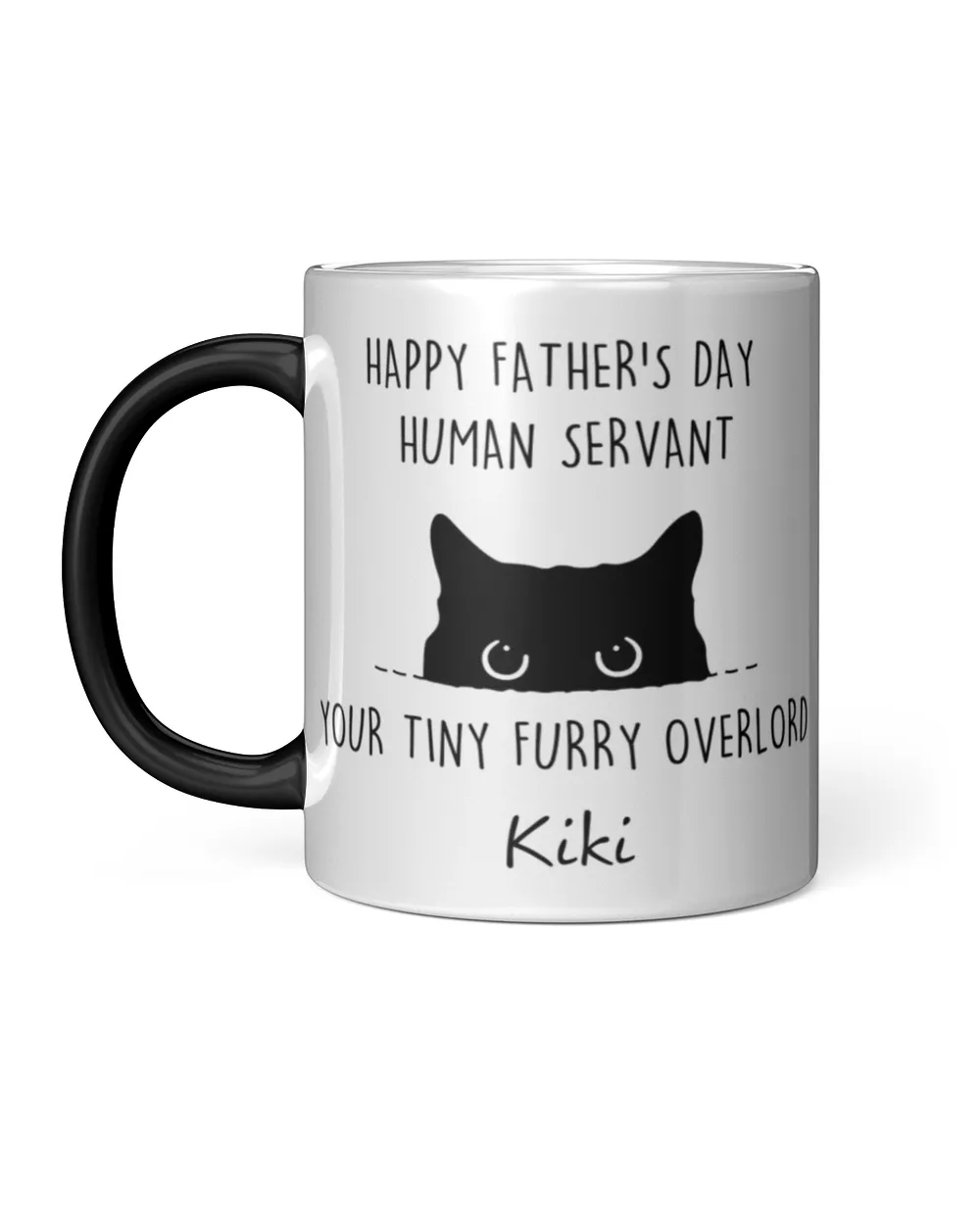 Personalize Black Cat Happy Fathers Day