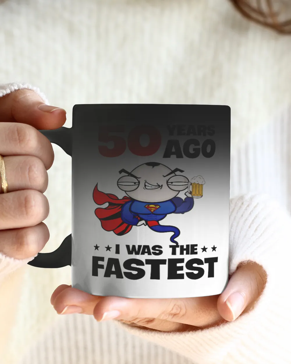 30-40-50 Year Ago I Was The Fastest, Gift for Dad, Father's Day Gift, Birthday Gift Funny Dinosaur Mug, Mug For Dad