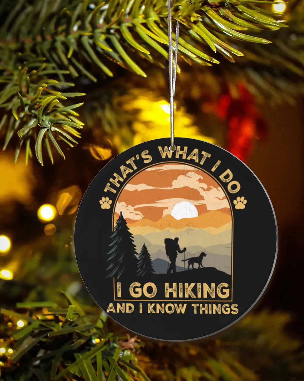 Hiking Trails - No Bad Trails Just Bad Knees Hiking Ornament