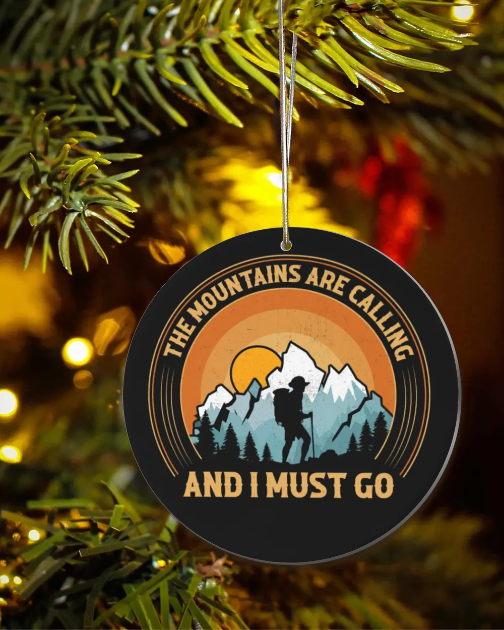 Hiking Trails - The Mountains Are Calling And I Must Go Ornament