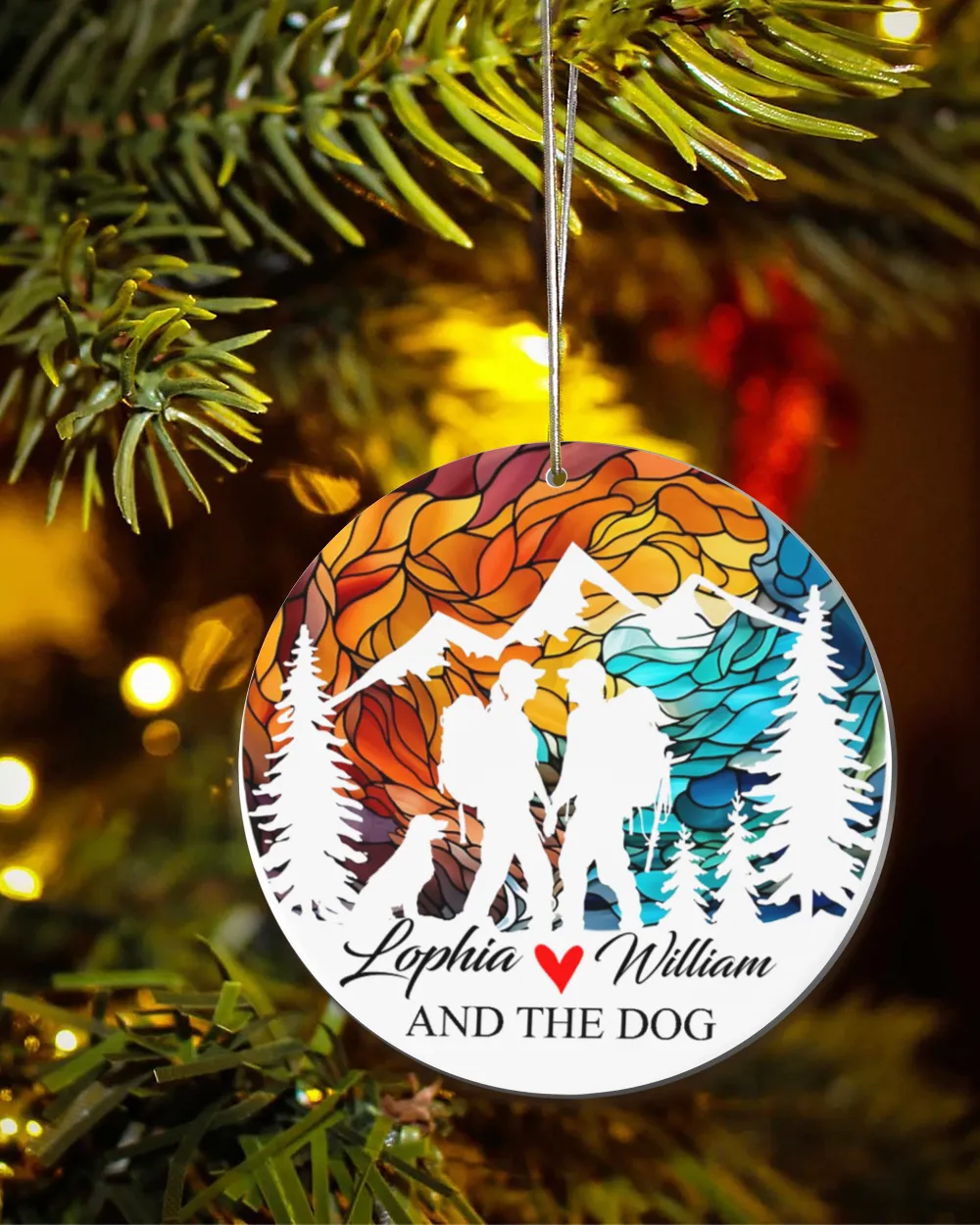Personalized Hiking You, Me & And The Dog Ornament - Hiking ( Hiking Trails )
