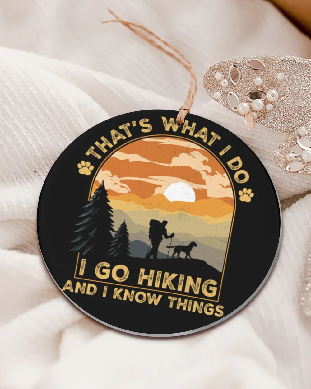Hiking Trails - No Bad Trails Just Bad Knees Hiking Ornament