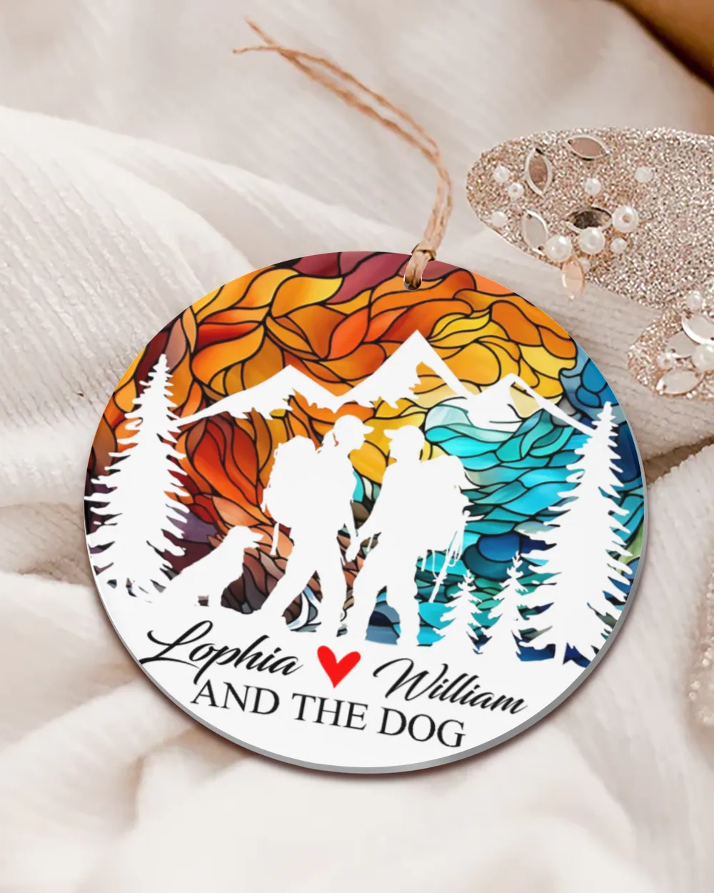 Personalized Hiking You, Me & And The Dog Ornament - Hiking ( Hiking Trails )