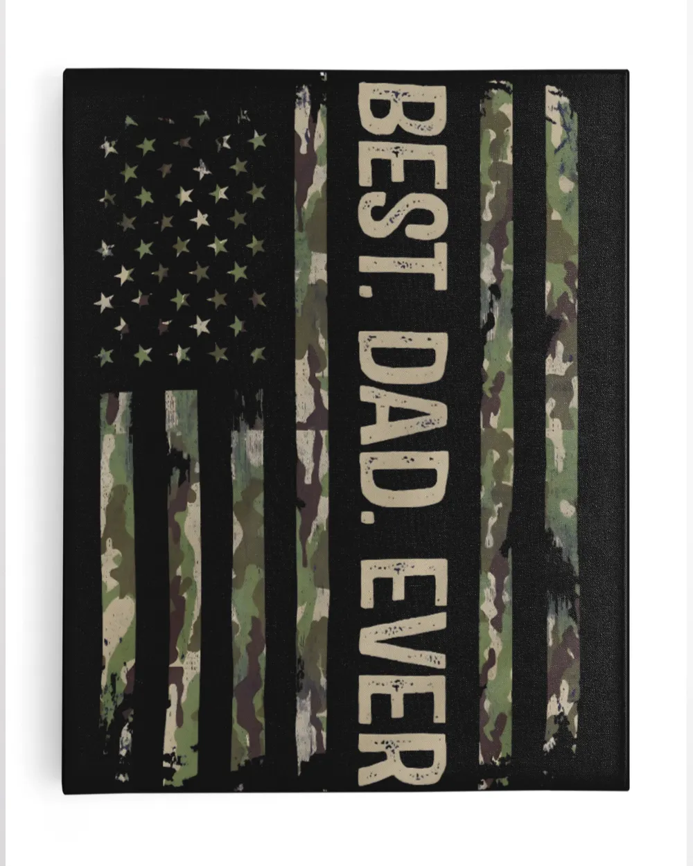 Best Dad Ever American US Flag Camouflage Fathers Day