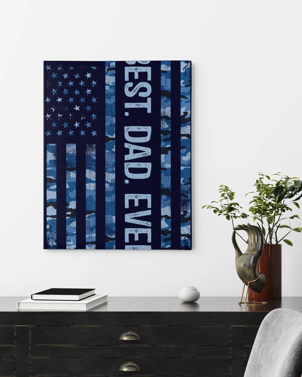 Best Dad Ever American US Flag Camouflage Fathers Day