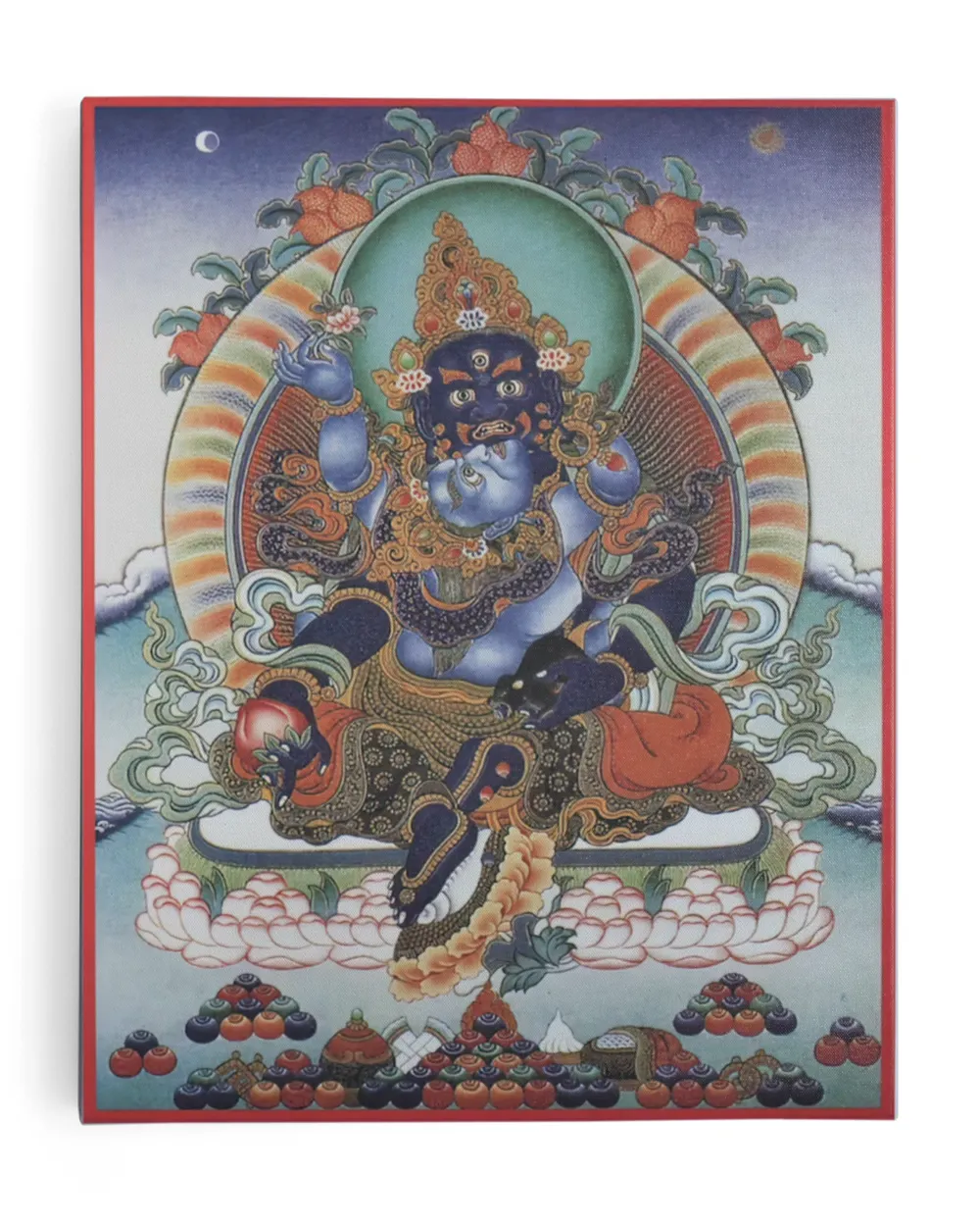 Black Dzambala, Kubera, Tibetan Thangka