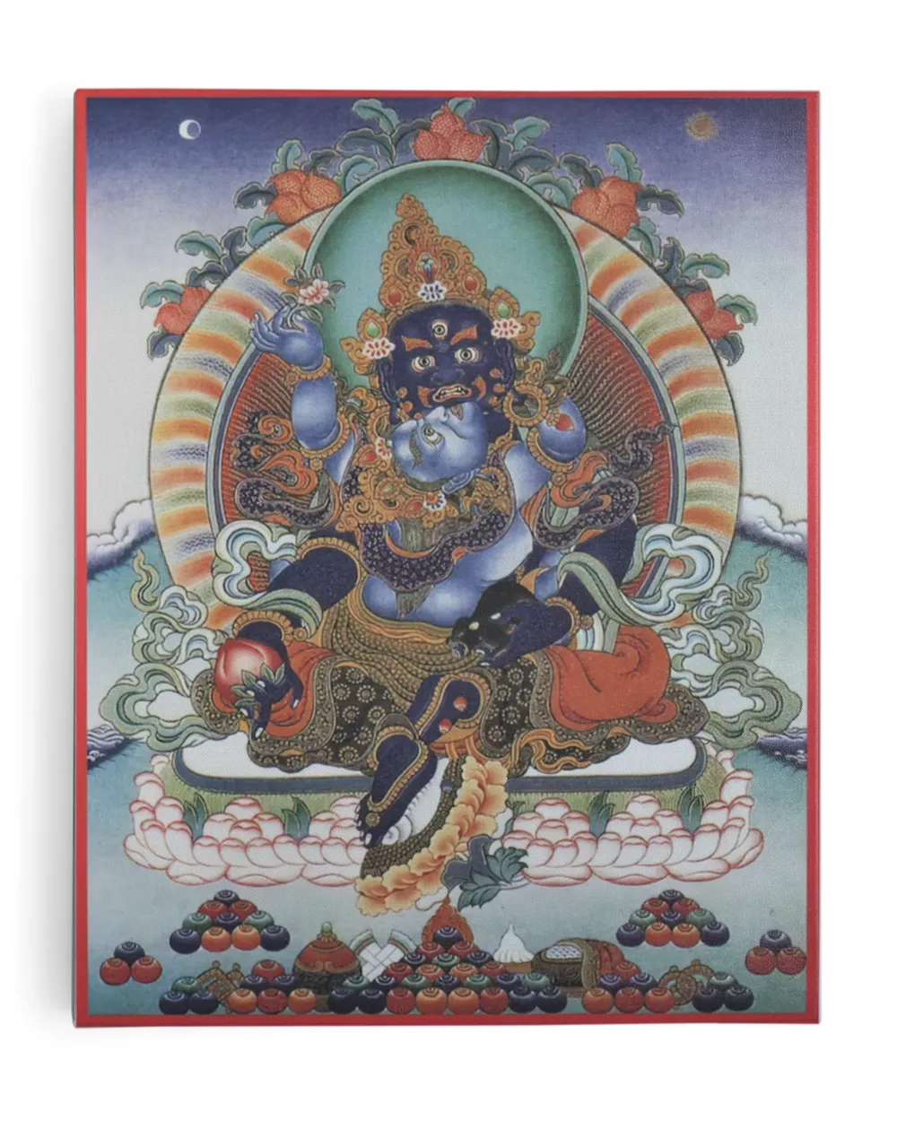 Black Dzambala, Kubera, Tibetan Thangka