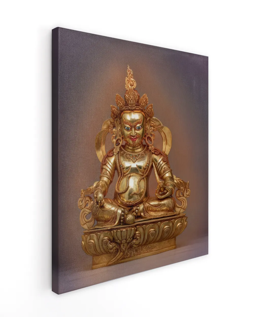 Dzambhala | Wealth Deity Thangka | Vajrayana Canvas