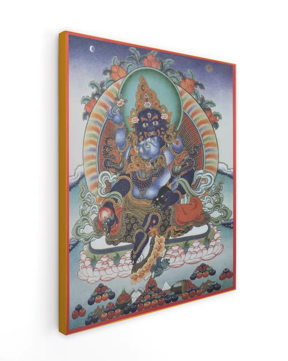 Black Dzambala, Kubera, Tibetan Thangka