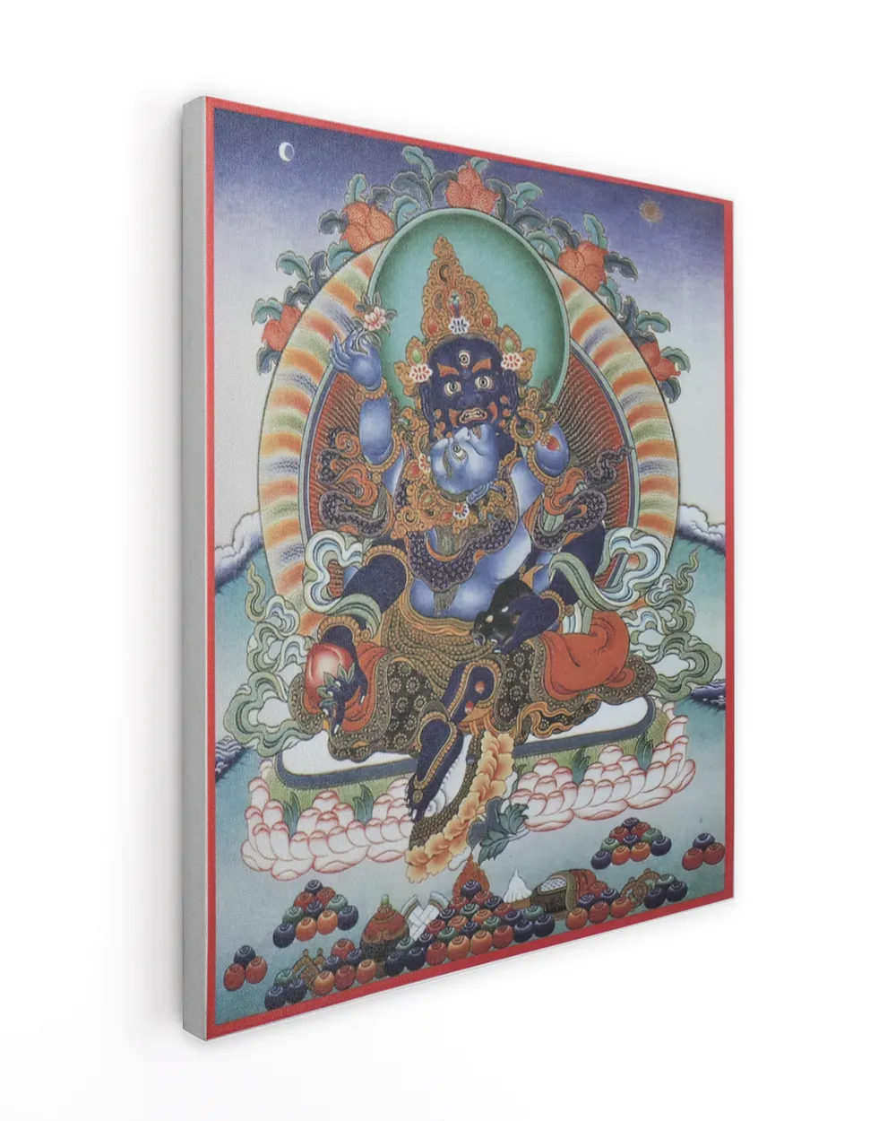 Black Dzambala, Kubera, Tibetan Thangka