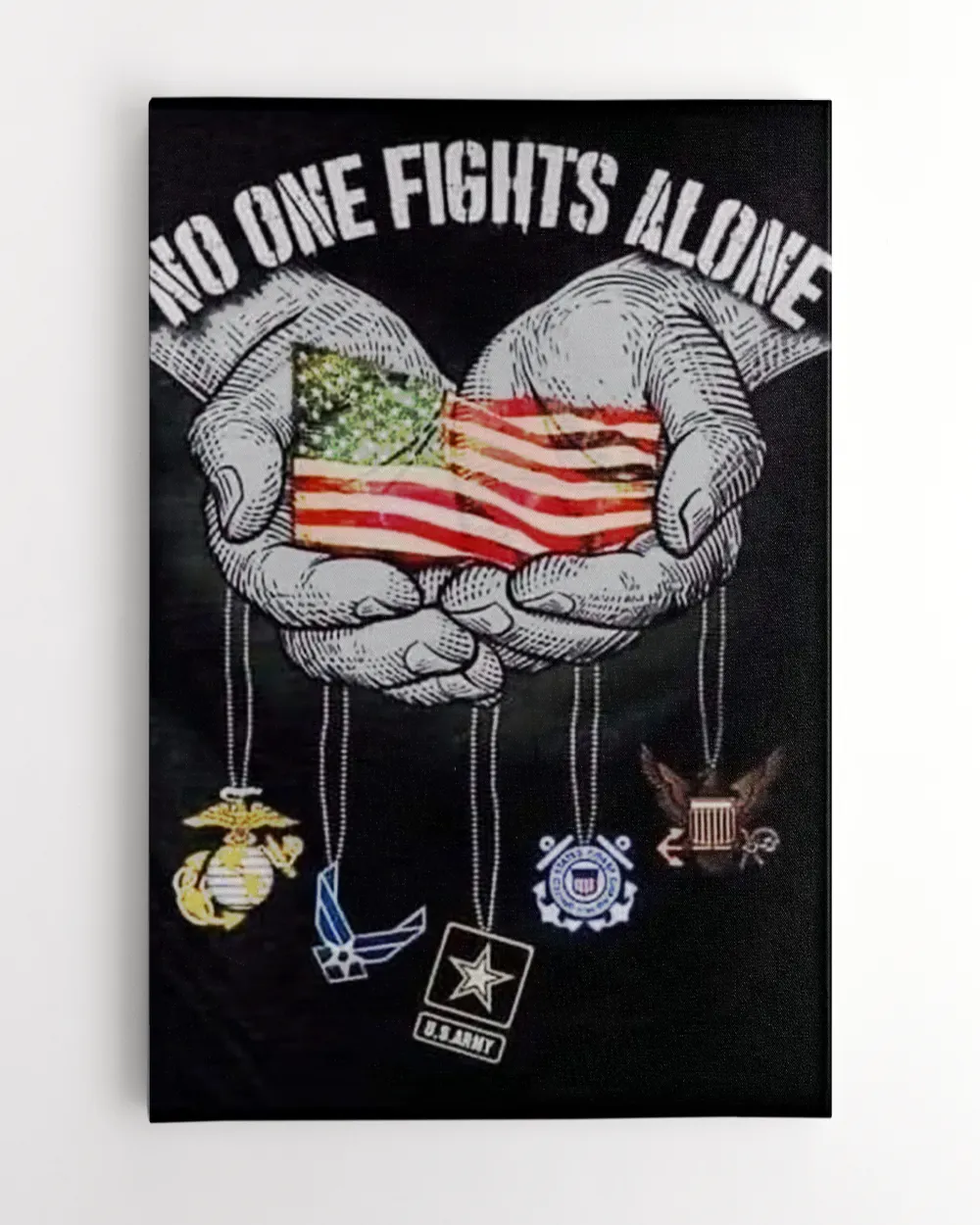 NO ONE FIGHTS ALONE Canvas