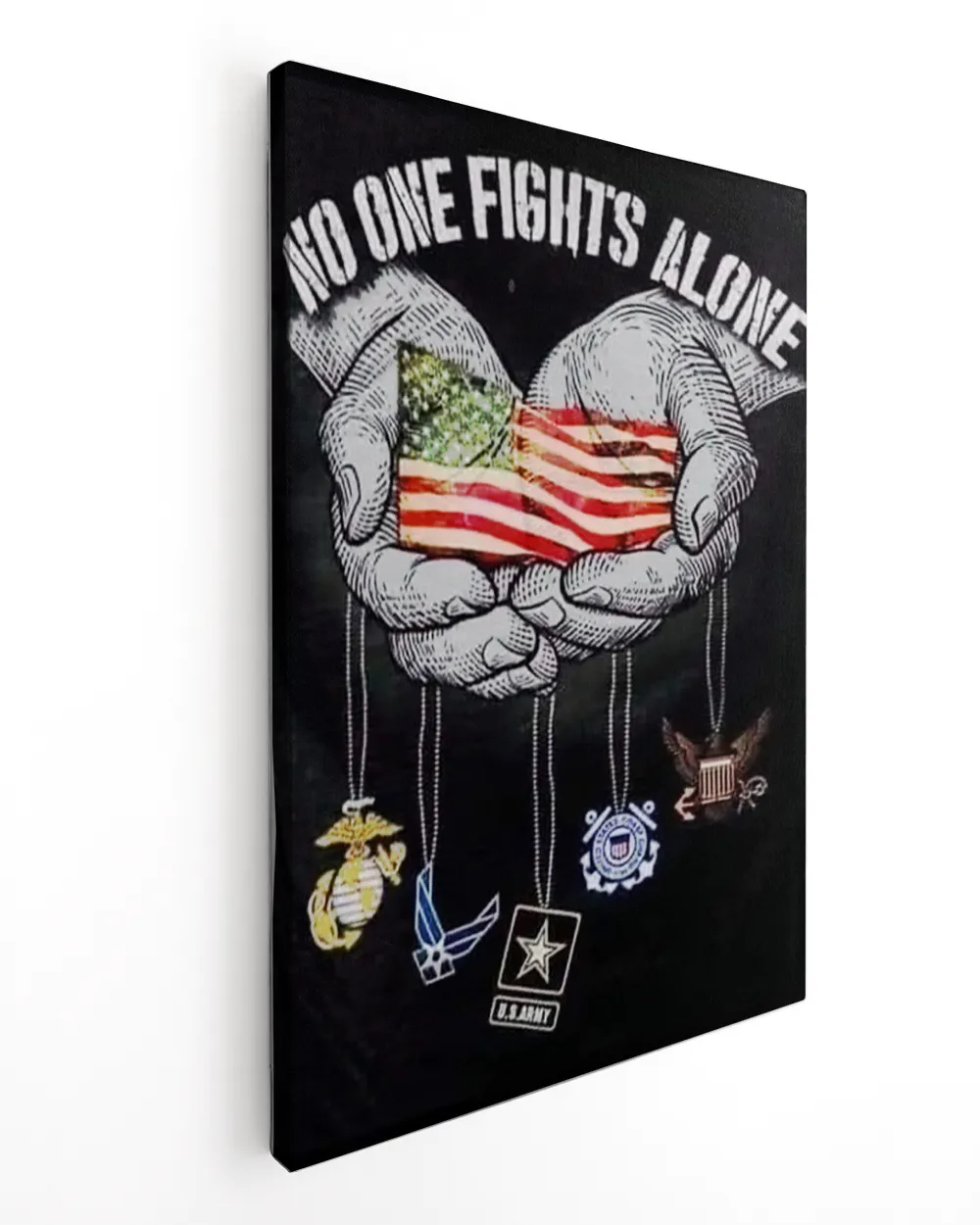 NO ONE FIGHTS ALONE Canvas