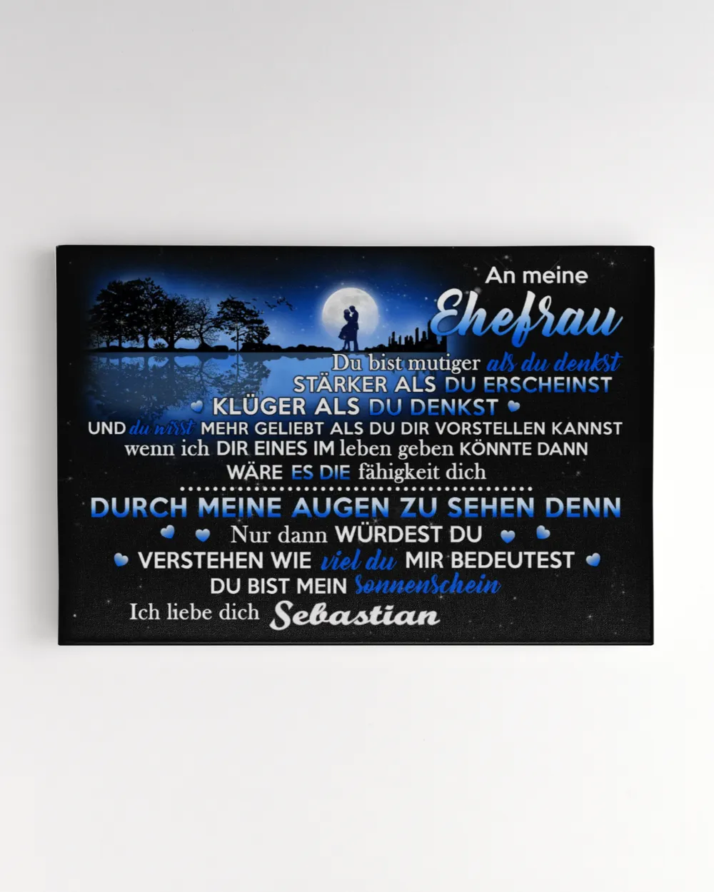 A meine Ehefrau Ready To Hang Canvas (24x16 inch) white 24x16in