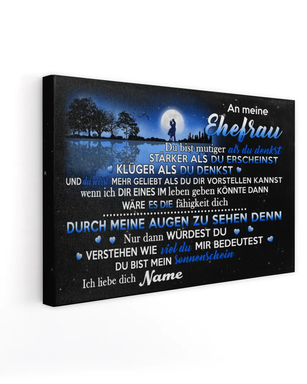 A meine Ehefrau Ready To Hang Canvas (24x16 inch) white 24x16in